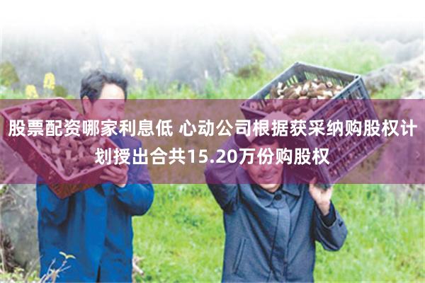 股票配资哪家利息低 心动公司根据获采纳购股权计划授出合共15.20万份购股权