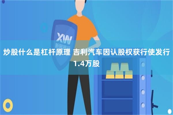 炒股什么是杠杆原理 吉利汽车因认股权获行使发行1.4万股