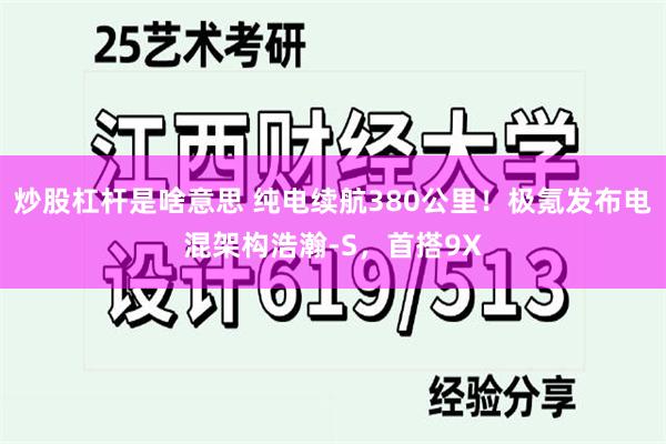 炒股杠杆是啥意思 纯电续航380公里！极氪发布电混架构浩瀚-S，首搭9X