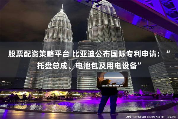 股票配资策略平台 比亚迪公布国际专利申请：“托盘总成、电池包及用电设备”