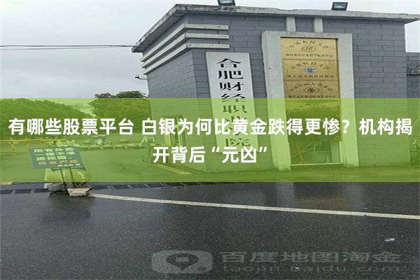 有哪些股票平台 白银为何比黄金跌得更惨？机构揭开背后“元凶”