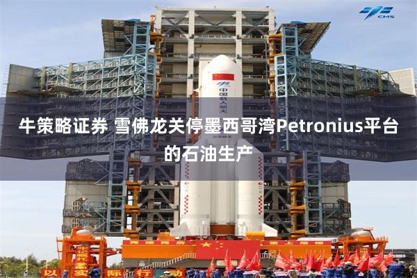 牛策略证券 雪佛龙关停墨西哥湾Petronius平台的石油生产