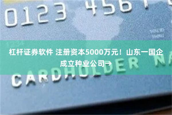 杠杆证券软件 注册资本5000万元!山东一国企成立种业公司→