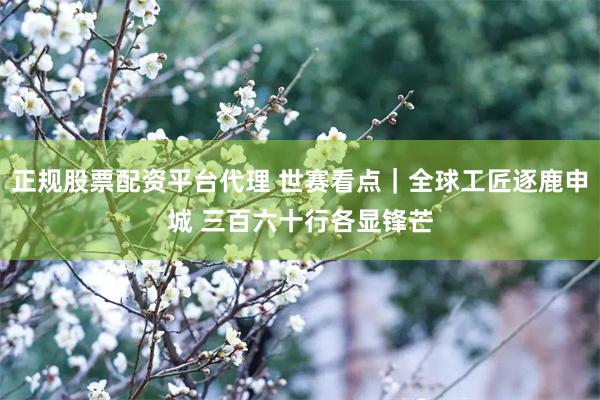 正规股票配资平台代理 世赛看点|全球工匠逐鹿申城 三百六十行各显锋芒