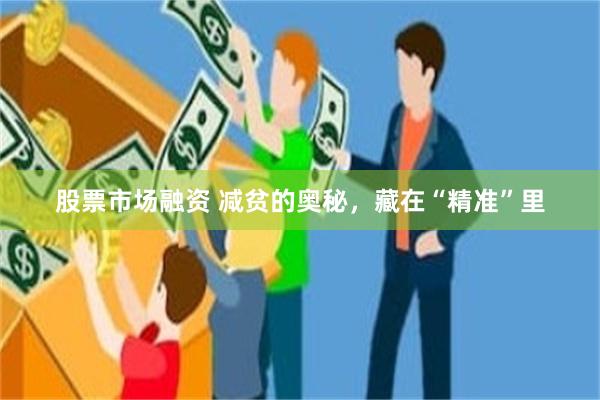 股票市场融资 减贫的奥秘，藏在“精准”里